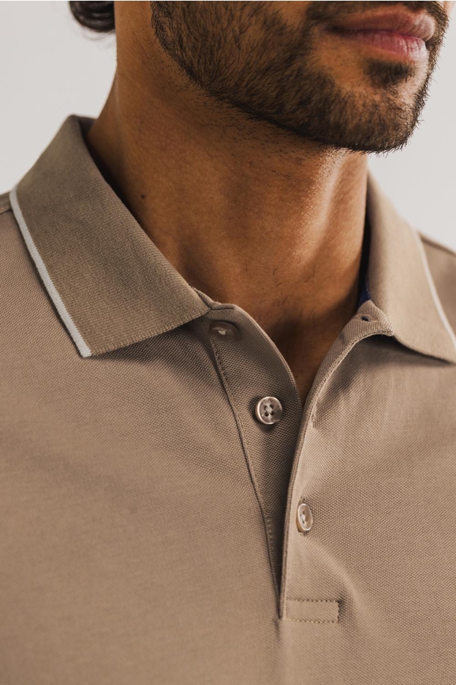 PIQUE POLO MET STREEPDETAILS 46115400 1600